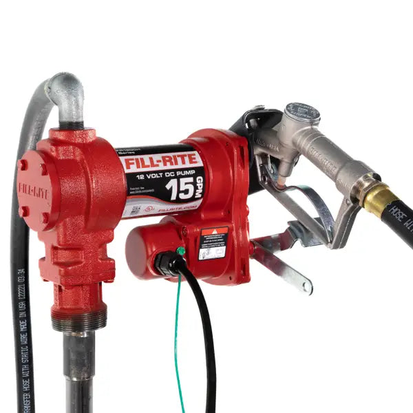 Fill-Rite, Bomba de transferencia de combustible de 12 V CC y 15 GPM con boquilla