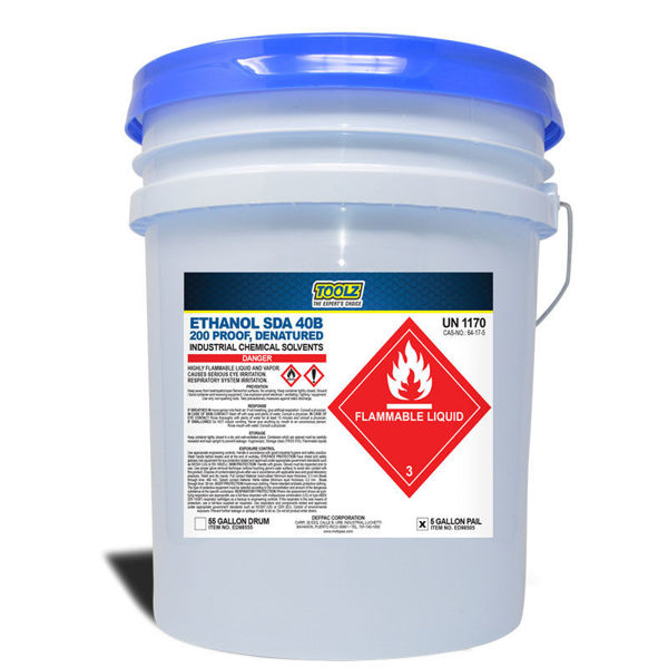 Picture of TOOLZ ETHANOL SDA 40B 200 PROOF DENATURED-5 GALLONS (PL)